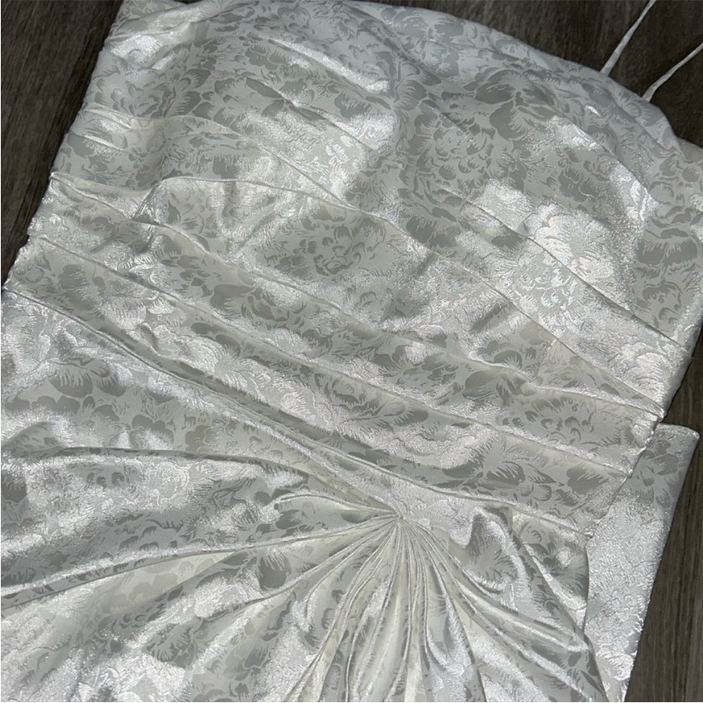 💜firm price💜Ronny kobo white draped lined Sandra mini dress - Picture 14 of 16